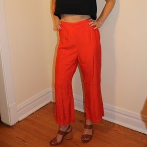 vintage 90s breezy orange trousers
